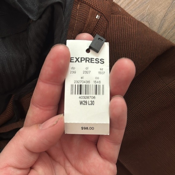 Express Men's Rich Brown Dress Pants - Picture 7 of 7
